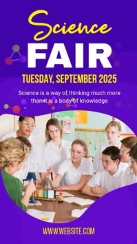 Science Fair Banner ad Instagram Story template
