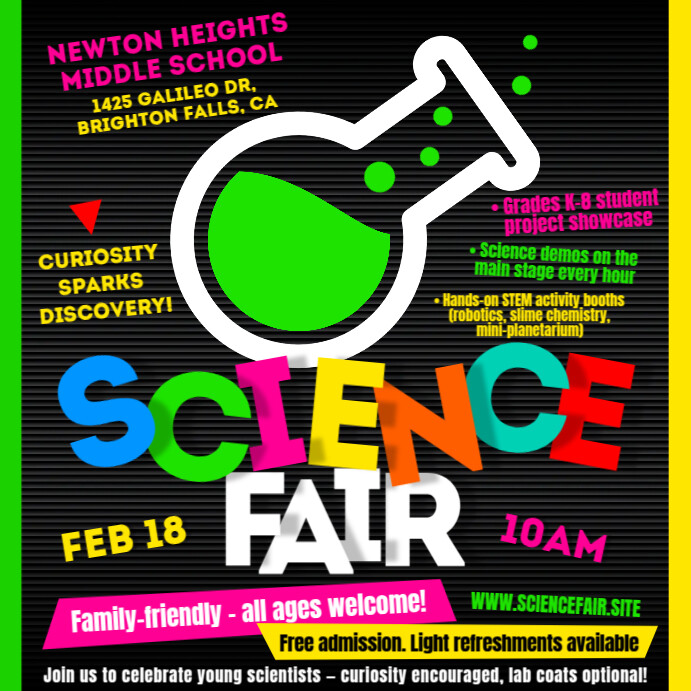 Image 4 for Science Fair Banner Template