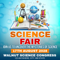 Blue Science Fair Instagram 帖子 Template