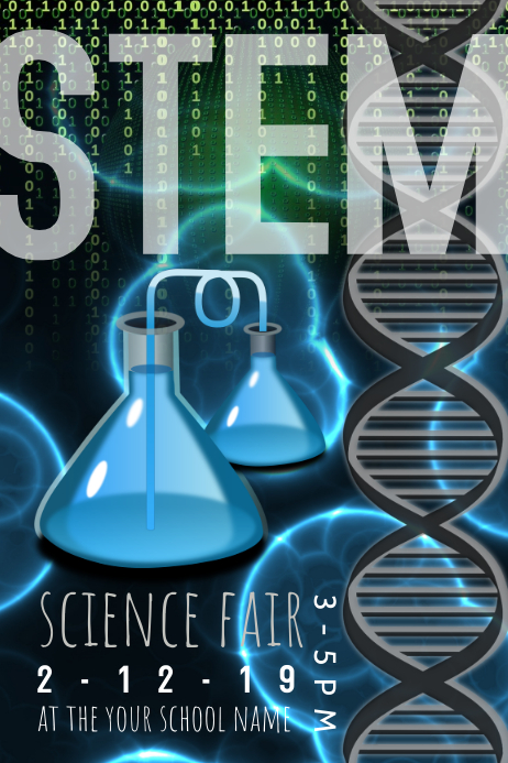 Copy of science Fair flyer poster template | PosterMyWall