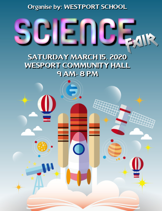 Science Fair Poster ใบปลิว (US Letter) template