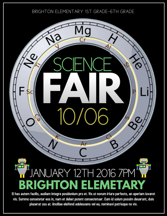 Science Fair Letrero Science Fair Template | PosterMyWall