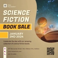 Science Fiction Day Book Sale Post Square (1:1) template