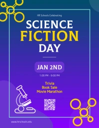Science Fiction Day Event Post Flyer (US Letter) template