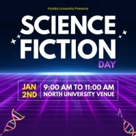 Science Fiction Day University Event Post Kvadrat (1:1) template