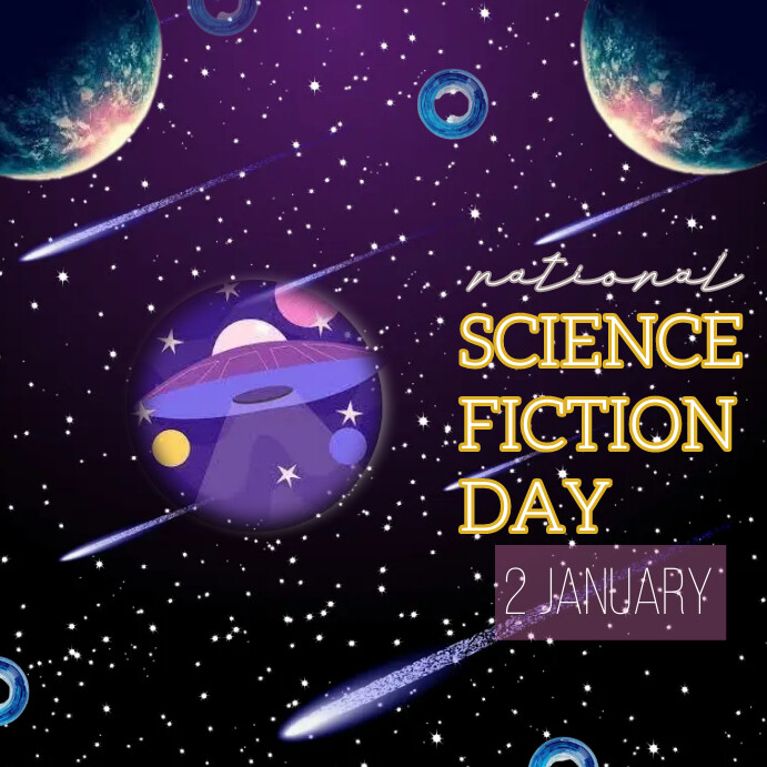 science fiction โพสต์บน Instagram template