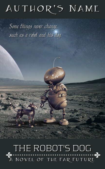 Science Fiction Ebook Cover - Robot's Dog Kindle/Book Covers template