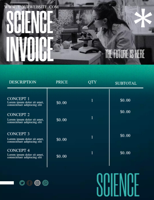 Science Invoice Ads Template | PosterMyWall