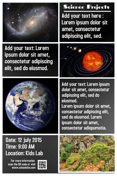 Science project poster: For school, teachers and students (Theme ...