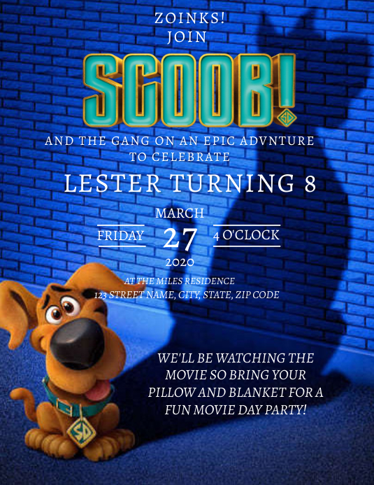 Modele D Invitation De Fete D Anniversaire Scoob Postermywall Modele D Invitation De Fete D Anniversaire Scoob Postermywall