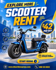 Biru Scooter Rental Instagram Portrait Template