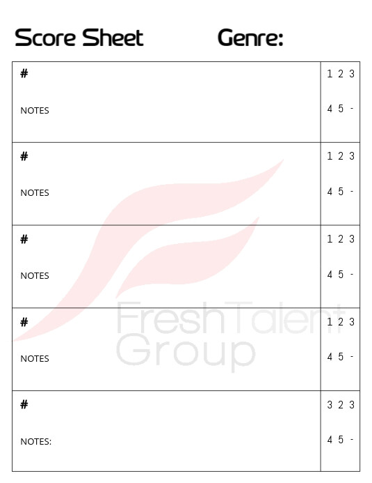 Score Sheet Template | PosterMyWall
