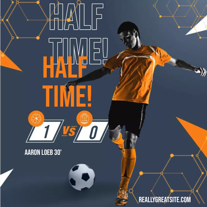 SCORE UPDATE FOOTBALL INSTAGRAM POST Template | PosterMyWall