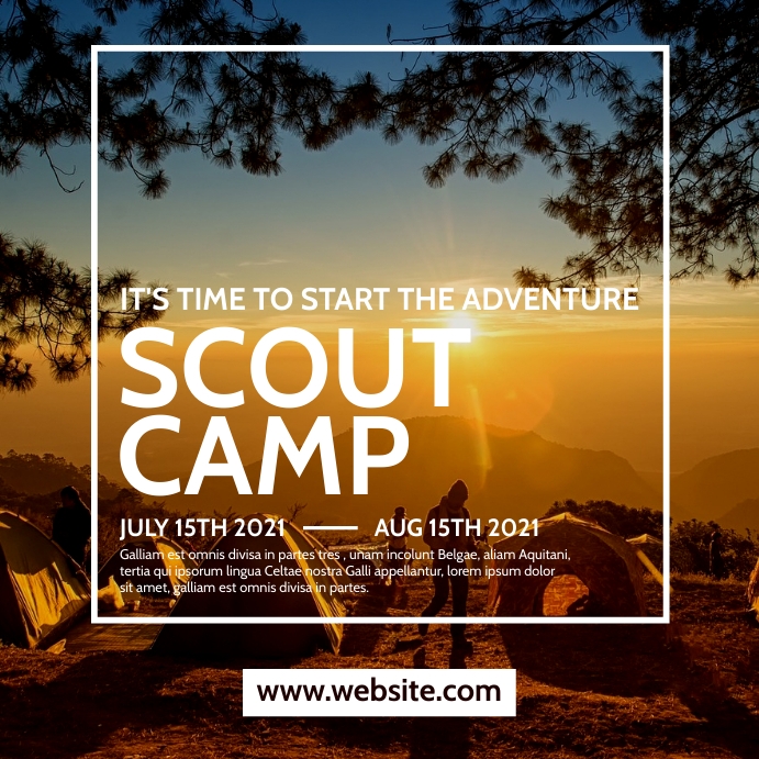 scout camp advertising template design instag | PosterMyWall