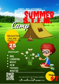 Scout camp poster A2 template