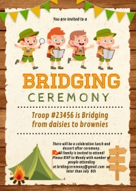Scout recruitment Bridging Ceremony A6 template