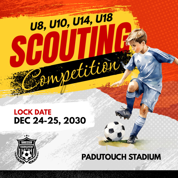 Model Scouting Poster Scouting Competition Tournament Soccer Instag Template | PosterMyWall