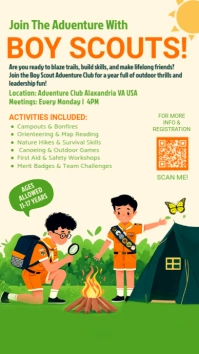 Scouts,summer,retail,event,camping Instagram Story template