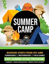 scouts, summer camp, camping Flyer (US Letter) template