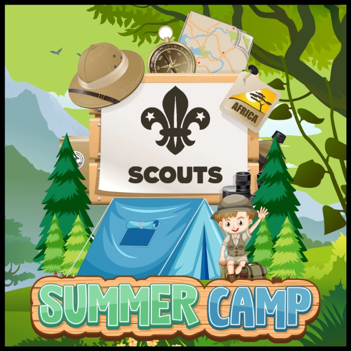 Model Scouting Poster Green Summer Camp Instagram Ad Template | PosterMyWall