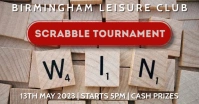 Scrabble Tournament Event Ad Facebook Shared Image template