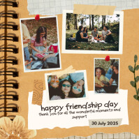 Scrapbook Collage Happy Friendship Day Instagram Post template