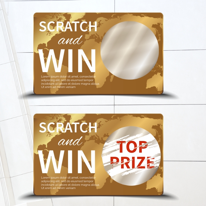 Scratch Card Template Instagram-bericht