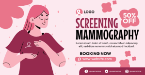 Hvid Mammography Screening Ibinahaging Larawan sa Facebook Template