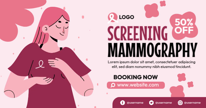 Screening Mammography Banner Template PosterMyWall screening-mammography-banner-template-postermywall