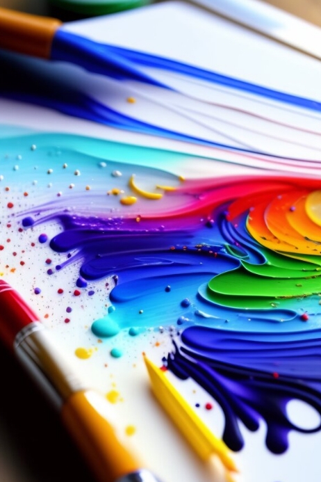 scribble art paper and paints splash Template | PosterMyWall