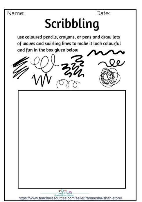Copy of Scribbling For Early handwriting Kids | PosterMyWall