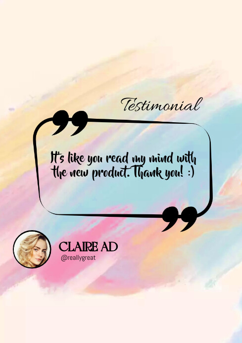 Script Testimonial Threads Post Template | PosterMyWall