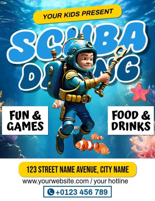 Scuba Diving Ads Flyer (US Letter) template