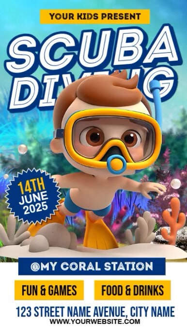 Scuba Diving Reel Instagram template