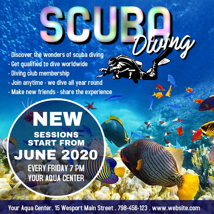 Diving Template Scuba Diving Template | PosterMyWall