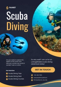 Scuba Diving template A4