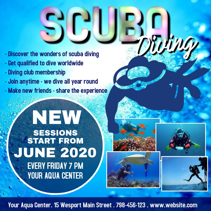 Diving Template Scuba Diving Template | PosterMyWall