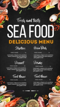 Sea food menu Instagram Story template