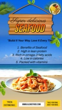 sea food  instagram story video Instagram-Story template