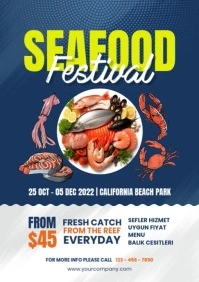 Sea Food Restaurant Flyer Template A4