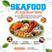 Sea Food Restaurant Square (1:1) template