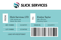 Sea Green Modern Shipping Label Template