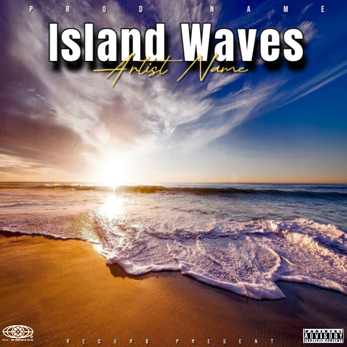 Sea island waves mixtape cover album cover Template PosterMyWall Sea island waves mixtape cover album cover Template PosterMyWall