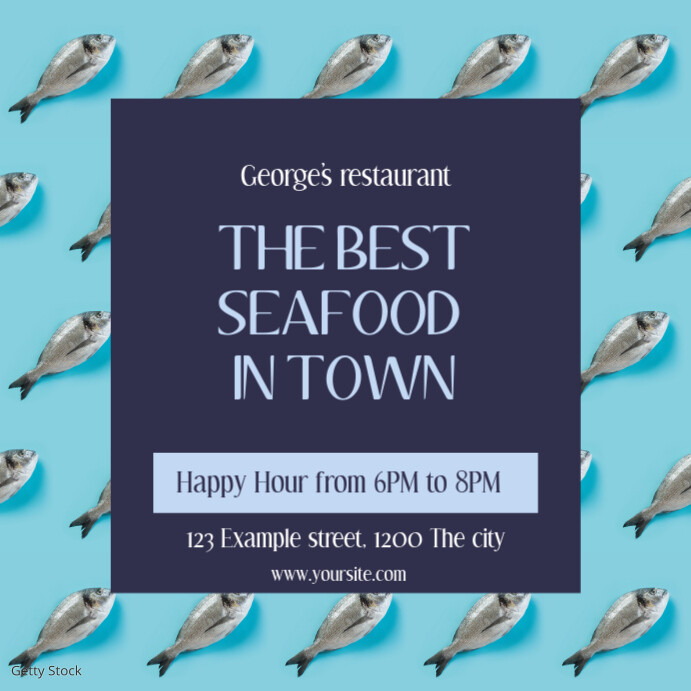 Copy of Seafood and fish restaurant instagram ad post | PosterMyWall