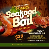 Seafood Boil Instagram Post Instagram-opslag template