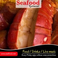 Seafood สี่เหลี่ยมจัตุรัส (1:1) template