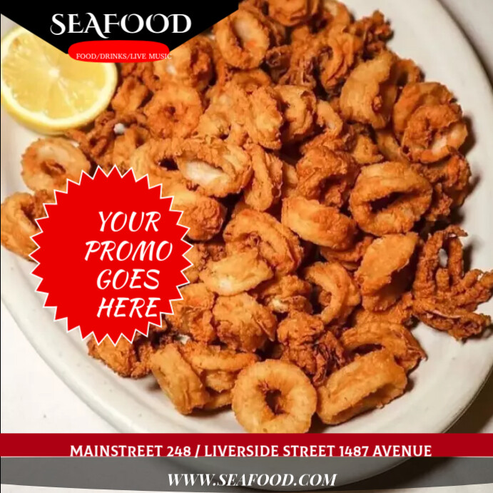 SEAFOOD Instagram Post template