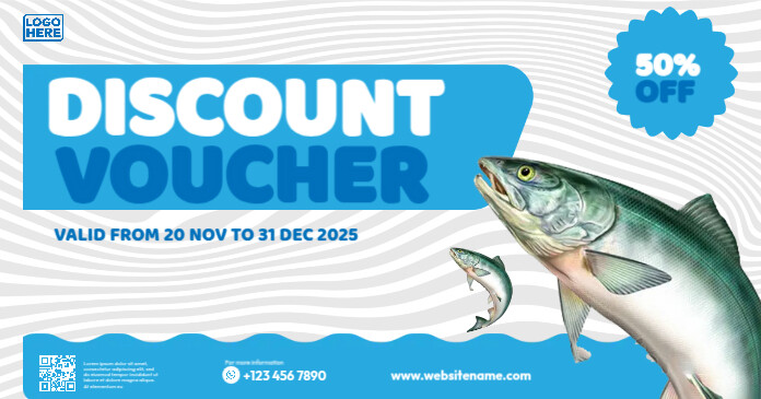 SeaFood Discount Voucher Template | PosterMyWall