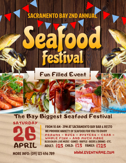 Seafood Festival Flyer Tempkat Template PosterMyWall