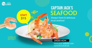 Seafood Fish Ad Template Facebook Shared Image